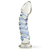 Glass dildo, Glass G-Spot Shaft - Dichroic spiral (1 1/2")