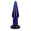Cobalt blue pyrex anal plug from phallix