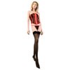Corset And Panty Set - Satin brocade corset set (S)