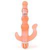 Triple Stimulation Vibrator - Vibrating diva pleaser (Orange)