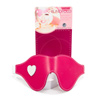 Pink faux fur lined blindfold with white heart accent