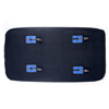 Velcro compatible king size bed sheet with four anchor pads and cuffs.