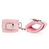 Pink plush wrist cuffs