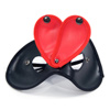 Blindfold with moveable eyeflaps.