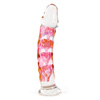 Standing glass dildo with 24 karate gold heart details Standing glass dildo with 24 karate gold heart details