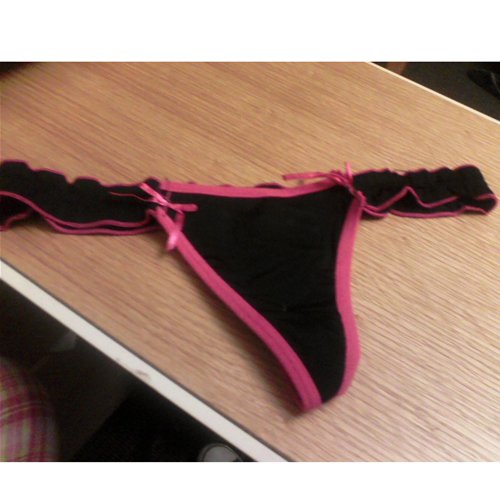 Baci Black G-string Front