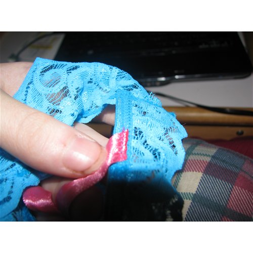 Stitching on outside of panty