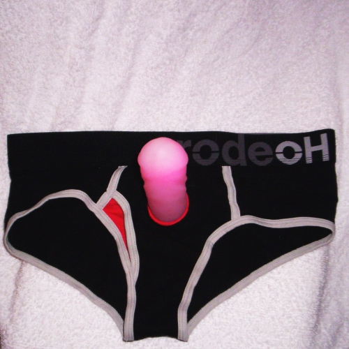 41" RodeoH with Tantus O2 Cush dildo
