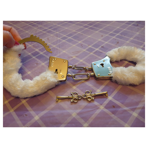 Fuzzy cuffs and keys