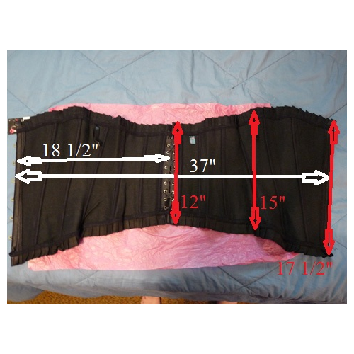 Inside corset measurements