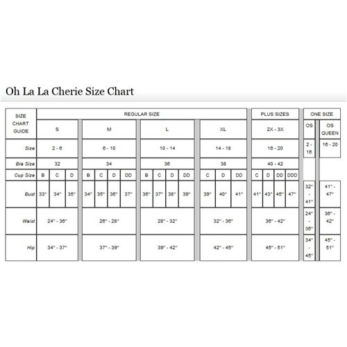 Sizing chart