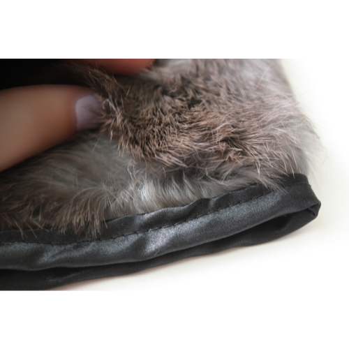 Rabbit Fur Mitt - plush