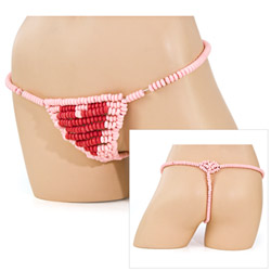 Edible treats - Candy g-string (Pink / Red)