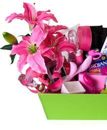 A $500 value gift basket of Luxury Pink Products