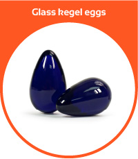 Glass kegel eggs